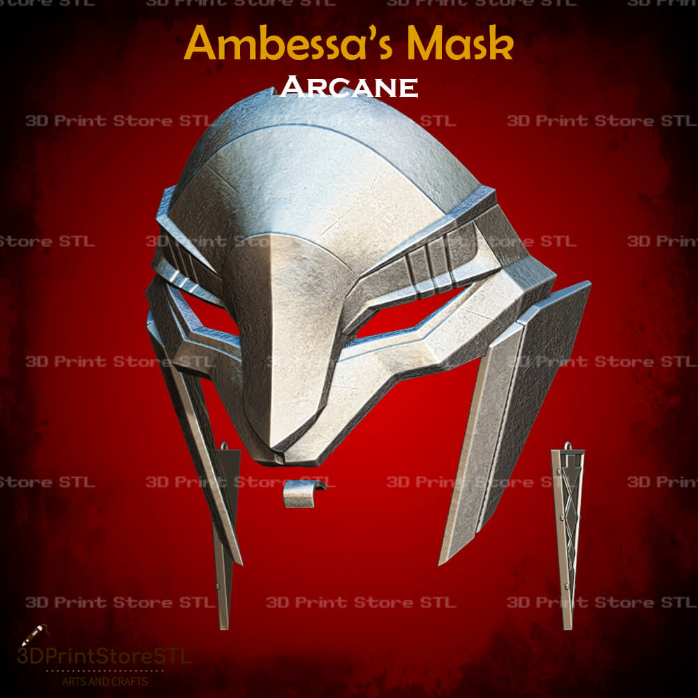 Ambessa Mask Cosplay Arcane 3D Print Model STL File 3DPrintStoreSTL