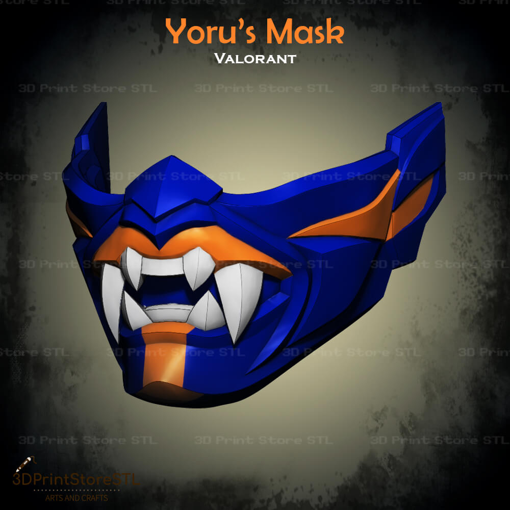 Valorant Yoru Mask Cosplay 3D Print Model STL File 3DPrintStoreSTL