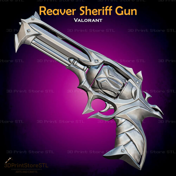 Reaver Game Revolver Reaver Sheriff Gun Cosplay Valorant 3D Print Model STL File ...