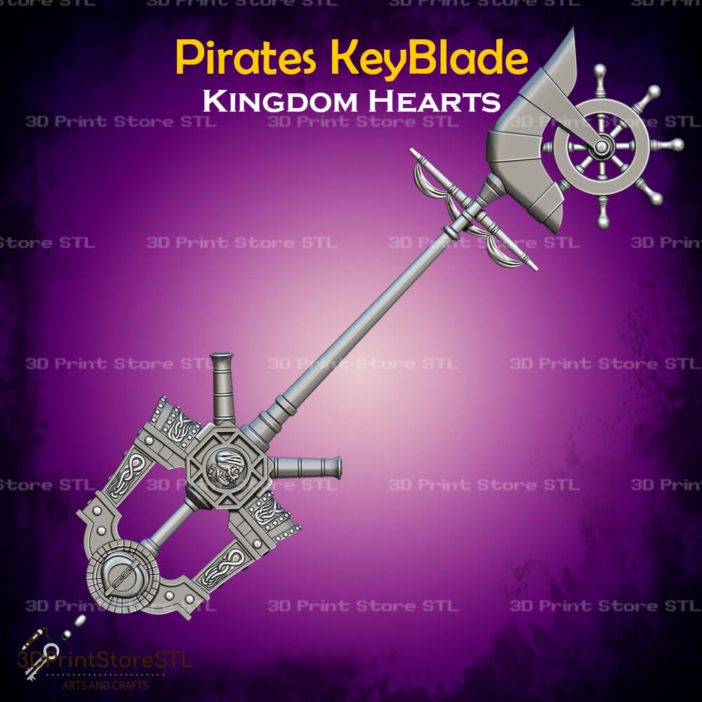 Pirates Key Blade Cosplay Kingdom Hearts 3D Print Model STL File 3DPrintStoreSTL