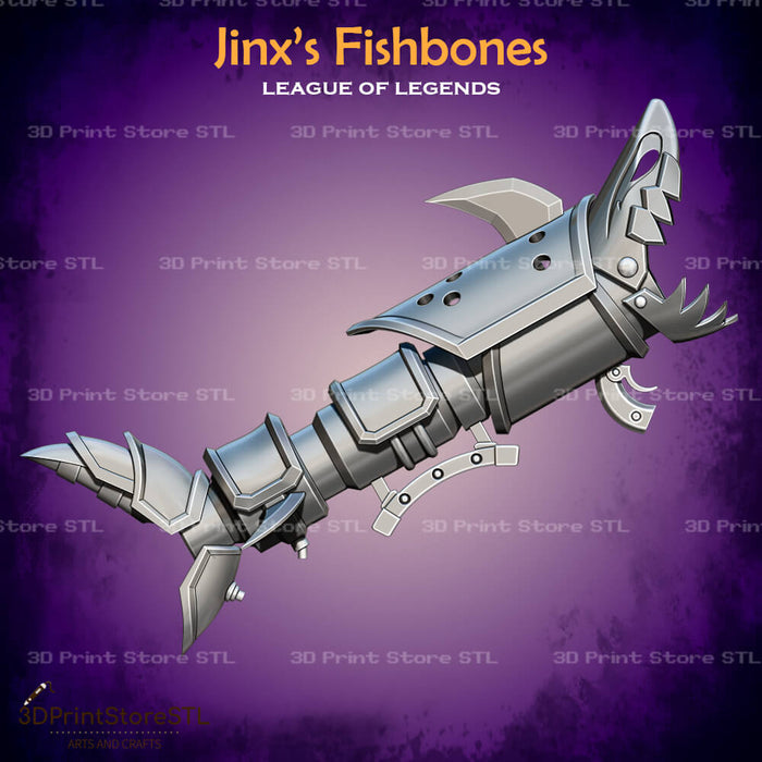 jinx Fishbones Cosplay League of Legends 3D Print Model STL File 3DPrintStoreSTL