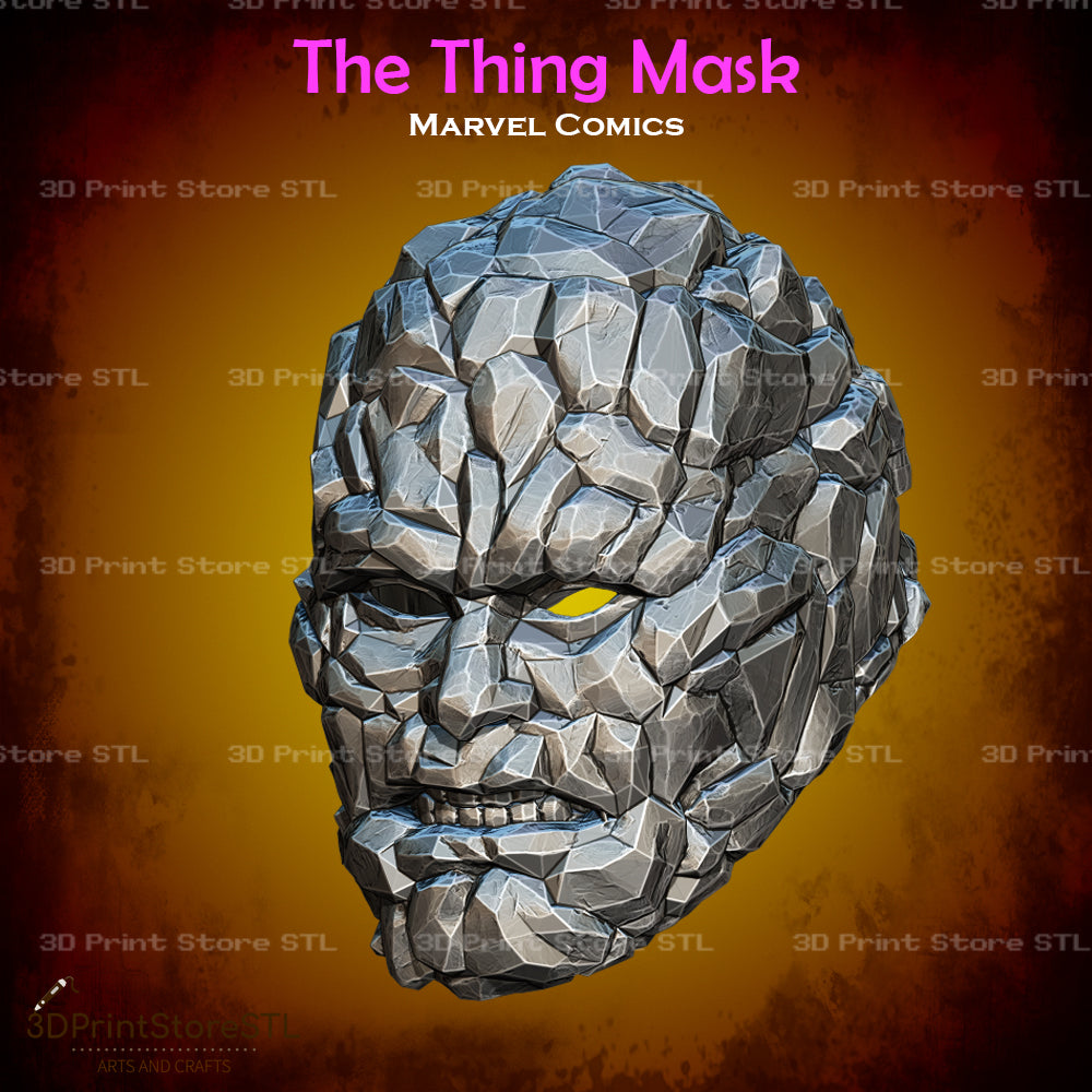 The Thing Mask Cosplay Marvel Comics 3D Print Model STL File 3DPrintStoreSTL