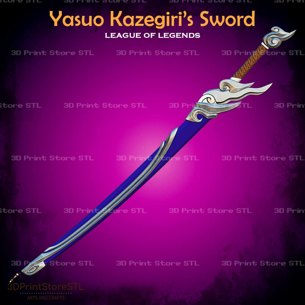 Yasuo Kazegiri Sword Cosplay League of Legends 3D Print Model STL File 3DPrintStoreSTL