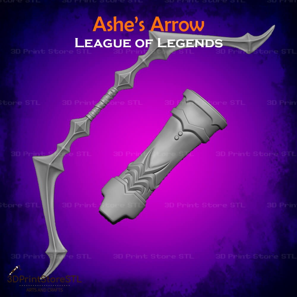 Ashe Bow Cosplay League Of Legends 3D Print Model STL File 3DPrintStoreSTL