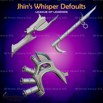 Jhin High Noon Whisper Cosplay League of Legends 3D Print Model STL File 3DPrintStoreSTL