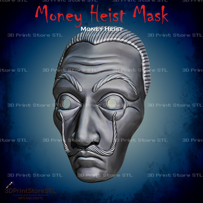 Dali Mask Cosplay Money Heist 3D Print Model STL File 3DPrintStoreSTL