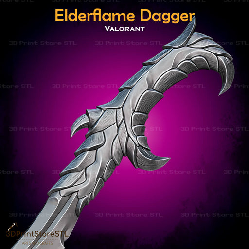 Elderflame Dagger Cosplay 3D Print Model STL File 3DPrintStoreSTL