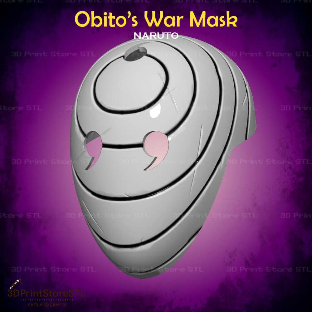 Obito War Mask Cosplay Naruto Shippuden 3D Print Model STL File 3DPrintStoreSTL