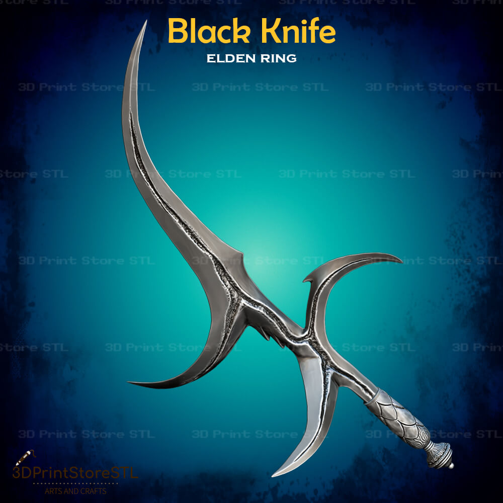 Black Knife Cosplay Elden Ring 3D Print Model STL File 3DPrintStoreSTL