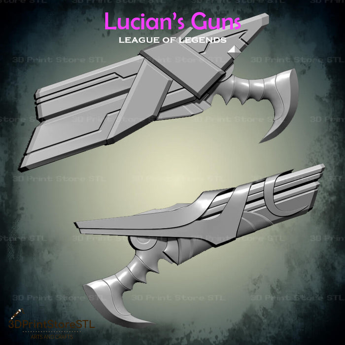 Lucians Guns Cosplay League Of Legends 3D Print Model STL File 3DPrintStoreSTL