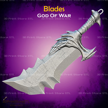 Kratos Blades Cosplay God Of War 3D Print Model STL File 3DPrintStoreSTL