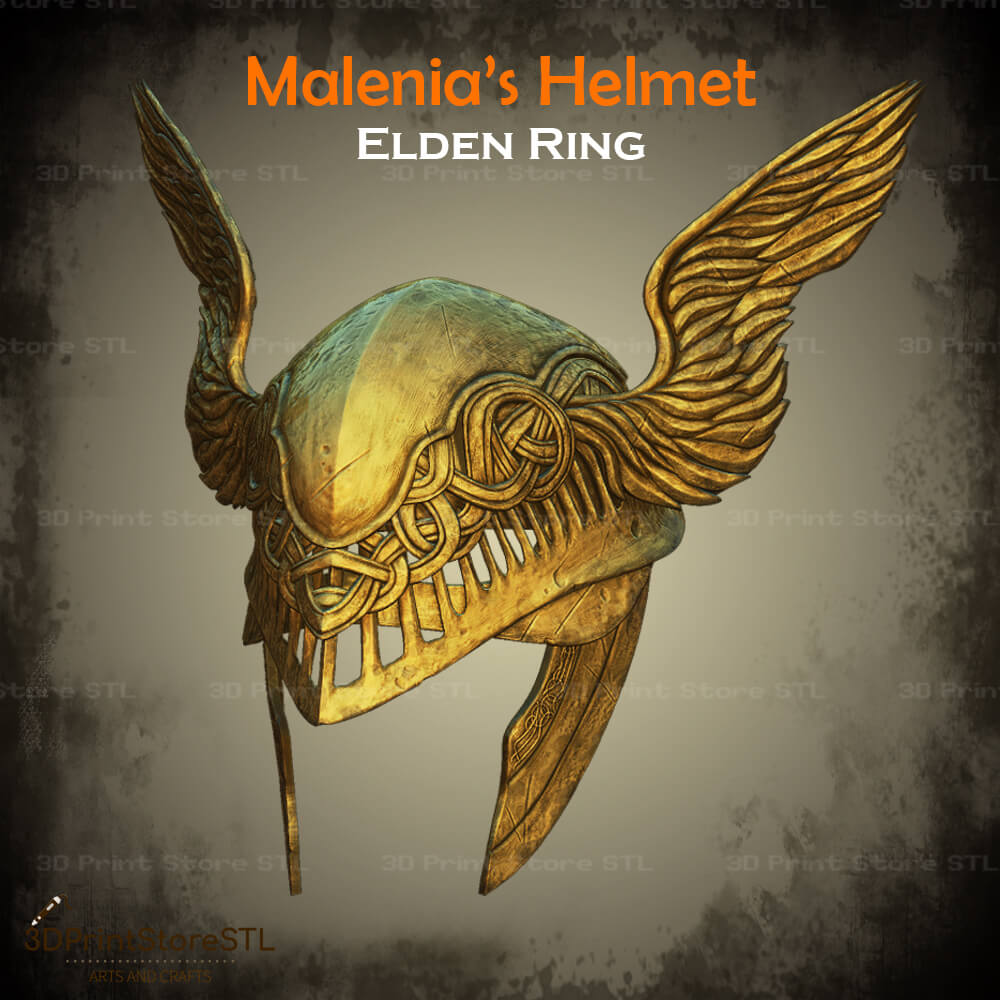 Malenia Helmet Cosplay Elden Ring 3D Print Model STL File 3DPrintStoreSTL