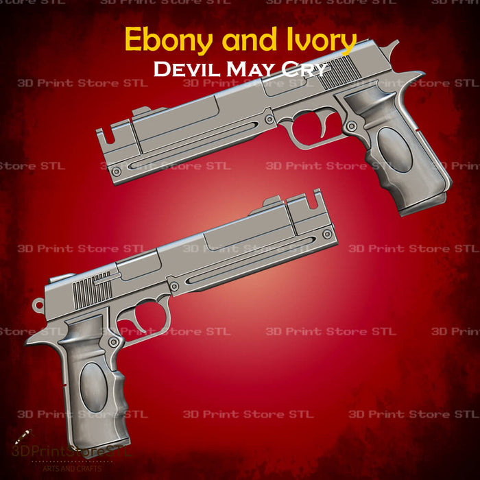 Ebony and Ivory Cosplay Devil May Cry 3D Print Model STL File 3DPrintStoreSTL