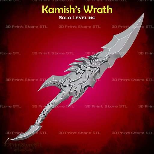 Kamish Wrath Dagger Cosplay Solo Leveling 3D Print Model STL File 3DPrintStoreSTL