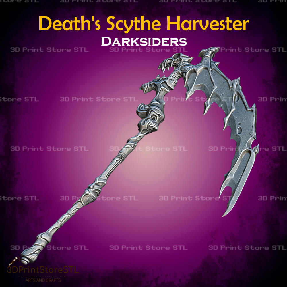 Deaths Scythe Harvester Cosplay Darksiders 3D Print Model STL File 3DPrintStoreSTL