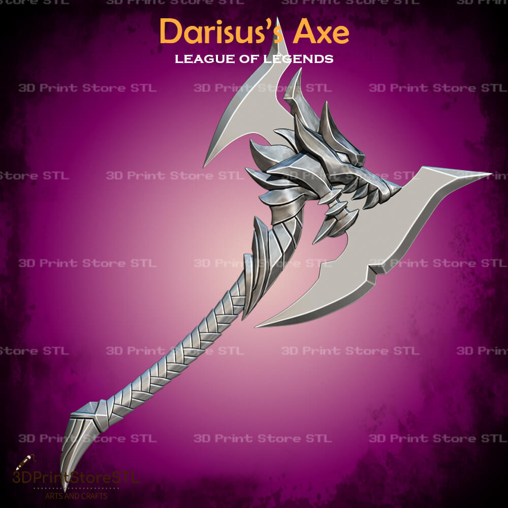 Darisus Axe Cosplay League of Legends 3D Print Model STL File 3DPrintStoreSTL