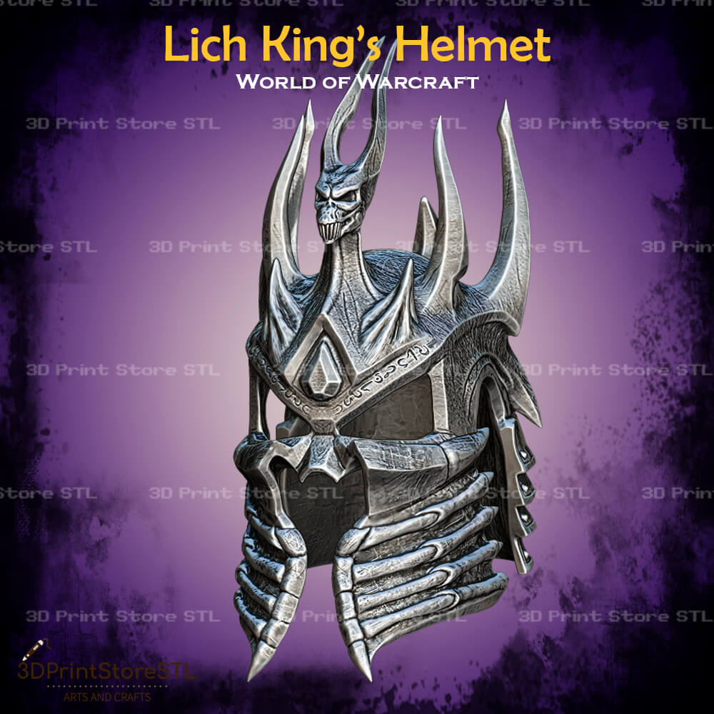 Lich King Helmet Cosplay World Of Warcraft 3D Print Model STL File 3DPrintStoreSTL