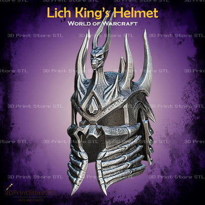 Lich King Helmet Cosplay World Of Warcraft 3D Print Model STL File 3DPrintStoreSTL