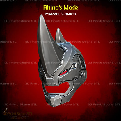 Rhino Mask Cosplay Marvel Comics 3D Print Model STL File 3DPrintStoreSTL