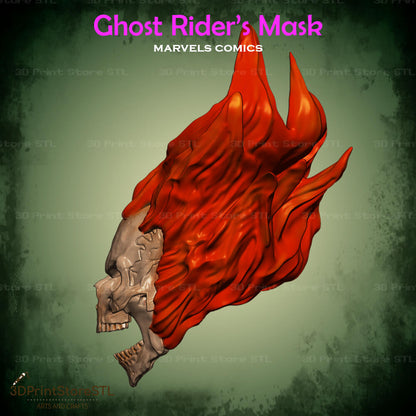 Ghost Rider Mask Cosplay Marvel Comics 3D Print Model STL File 3DPrintStoreSTL