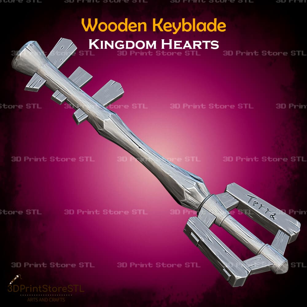 Wooden Keyblade Cosplay Kingdom Hearts 3D Print Model STL File 3DPrintStoreSTL