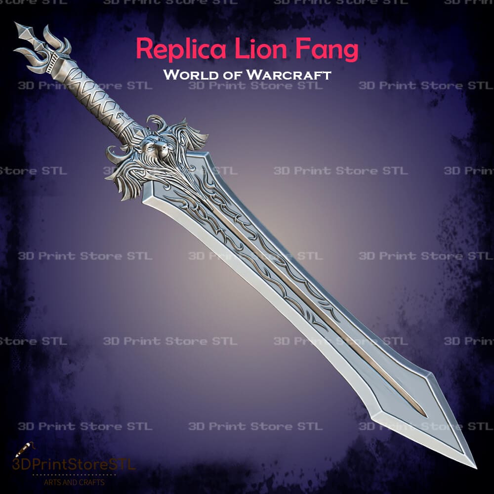 Replica Lion Fang Cosplay World Of Warcraft 3D Print Model STL File 3DPrintStoreSTL