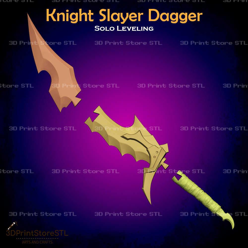 Knight Slayer Dagger Cosplay Solo Leveling 3D Print Model STL File 3DPrintStoreSTL