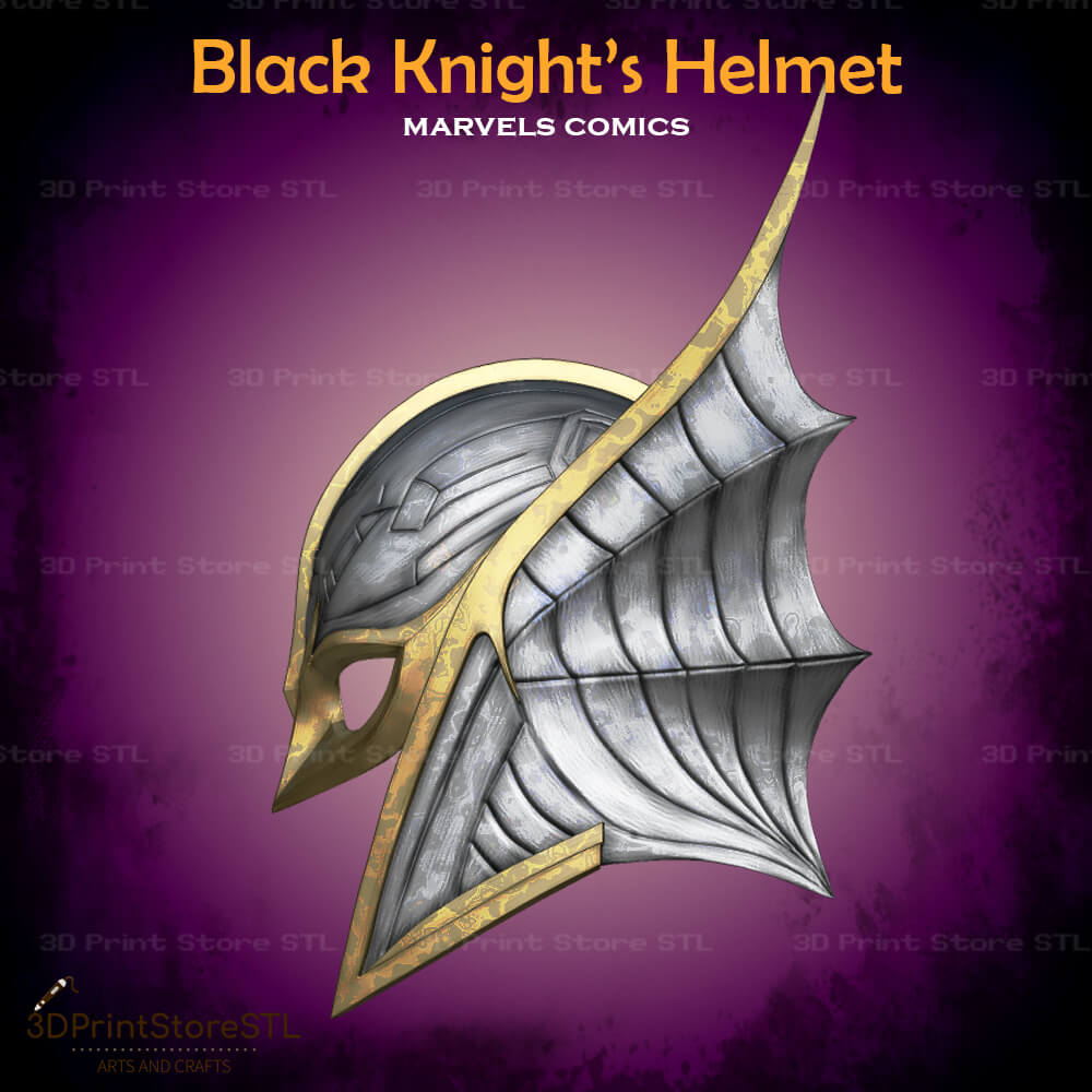 Black Knight Helmet Cosplay Marvel Comics 3D Print Model STL File + Taxes 3DPrintStoreSTL