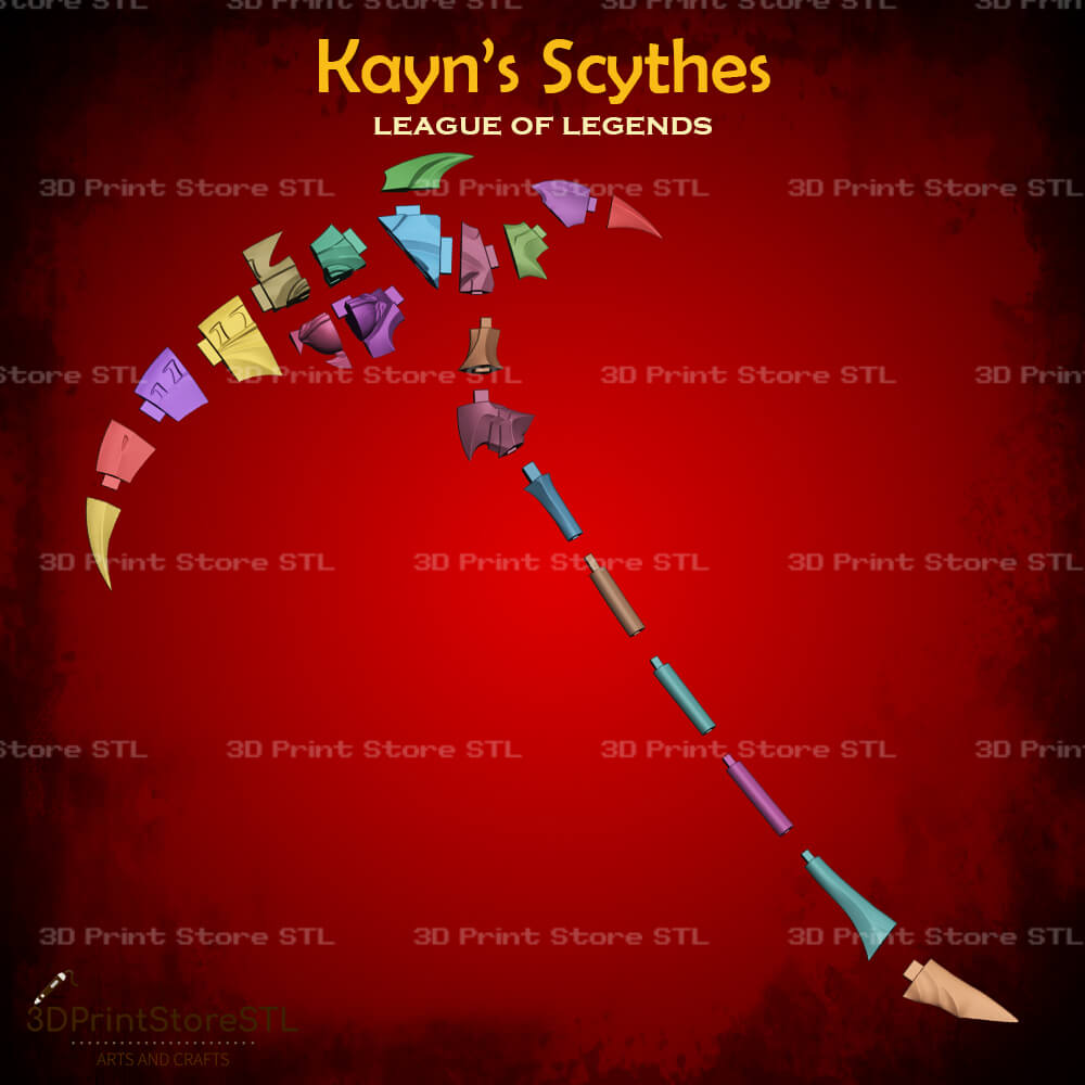 Kayn Scythes Cosplay League of Legends 3D Print Model STL File 3DPrintStoreSTL