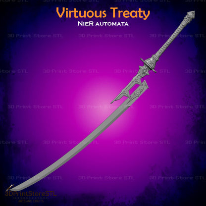 Virtuous Treaty Sword Cosplay NieR Automata 3D Print Model STL File + Taxes 3DPrintStoreSTL