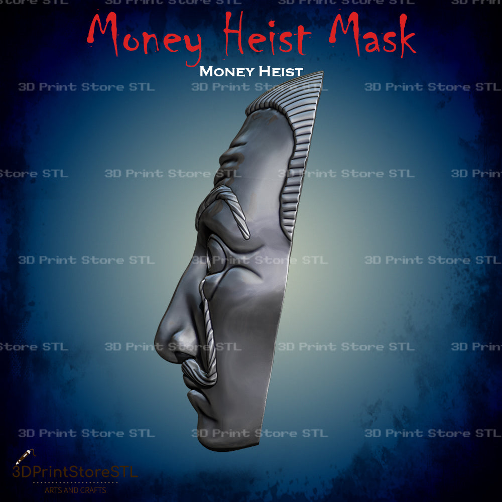 Dali Mask Cosplay Money Heist 3D Print Model STL File 3DPrintStoreSTL