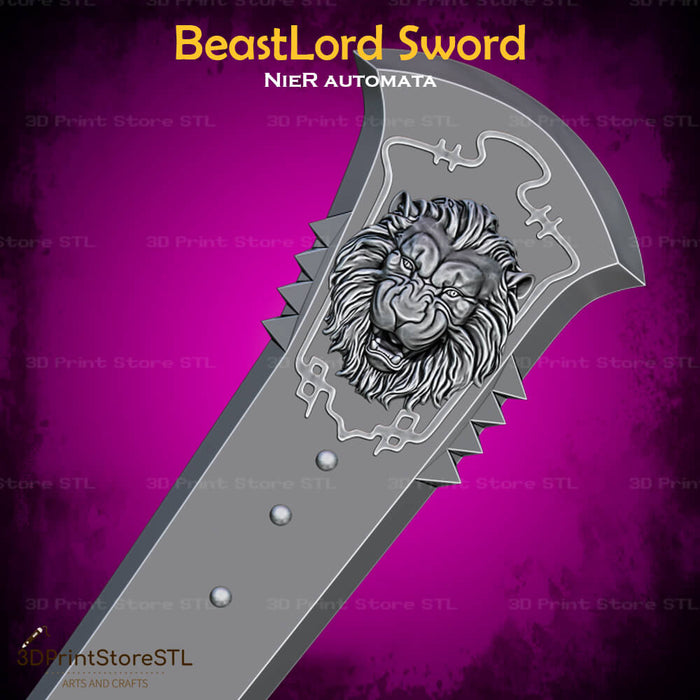 Beastlord Sword Cosplay NieR Automata 3D Print Model STL File 3DPrintStoreSTL