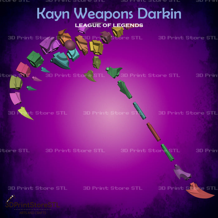 Kayn Darkin Scythes Cosplay League of Legends 3D Print Model STL File 3DPrintStoreSTL