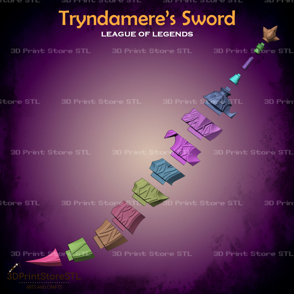 Tryndamere Sword Cosplay League of Legends 3D Print Model STL File 3DPrintStoreSTL