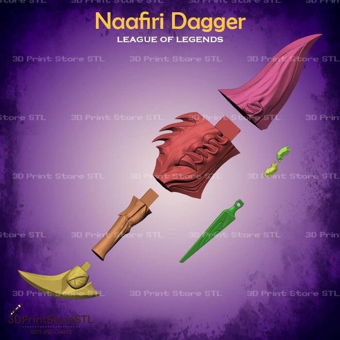 Naafiri Dagger Cosplay League of Legends 3D Print Model STL File 3DPrintStoreSTL
