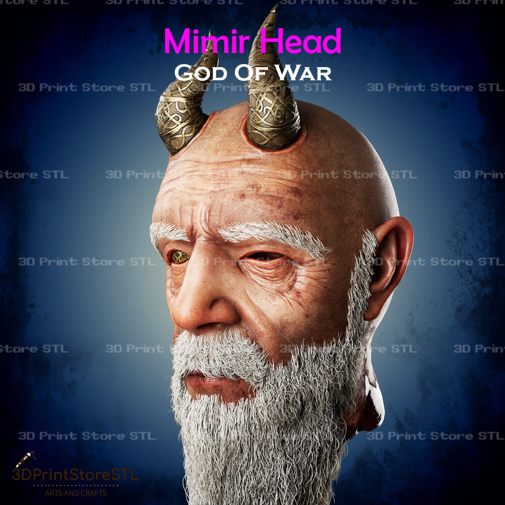 Mimir Head Cosplay God of War 3D Print Model STL File 3DPrintStoreSTL