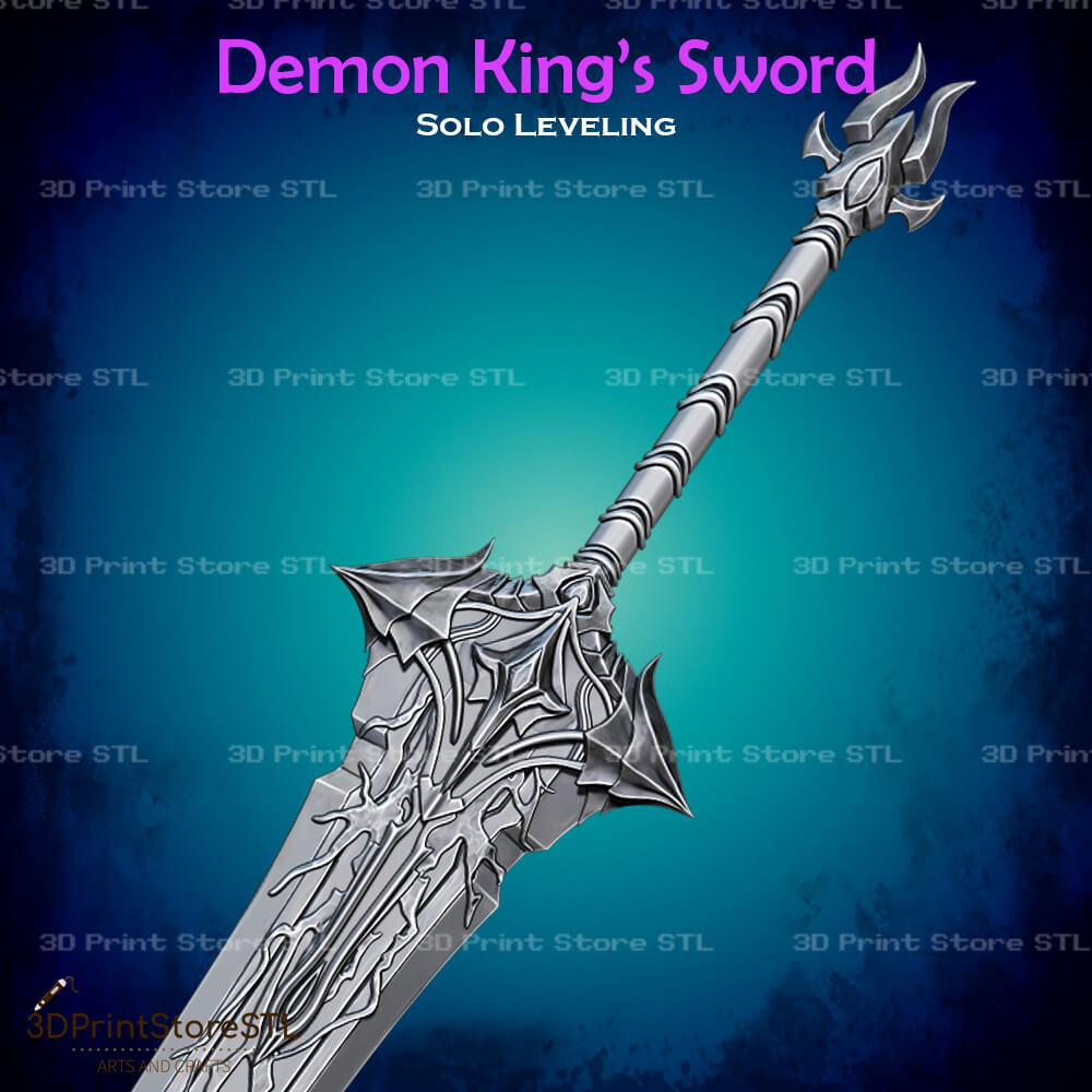 Demon King Sword Cosplay Solo Leveling 3D Print Model STL File 3DPrintStoreSTL