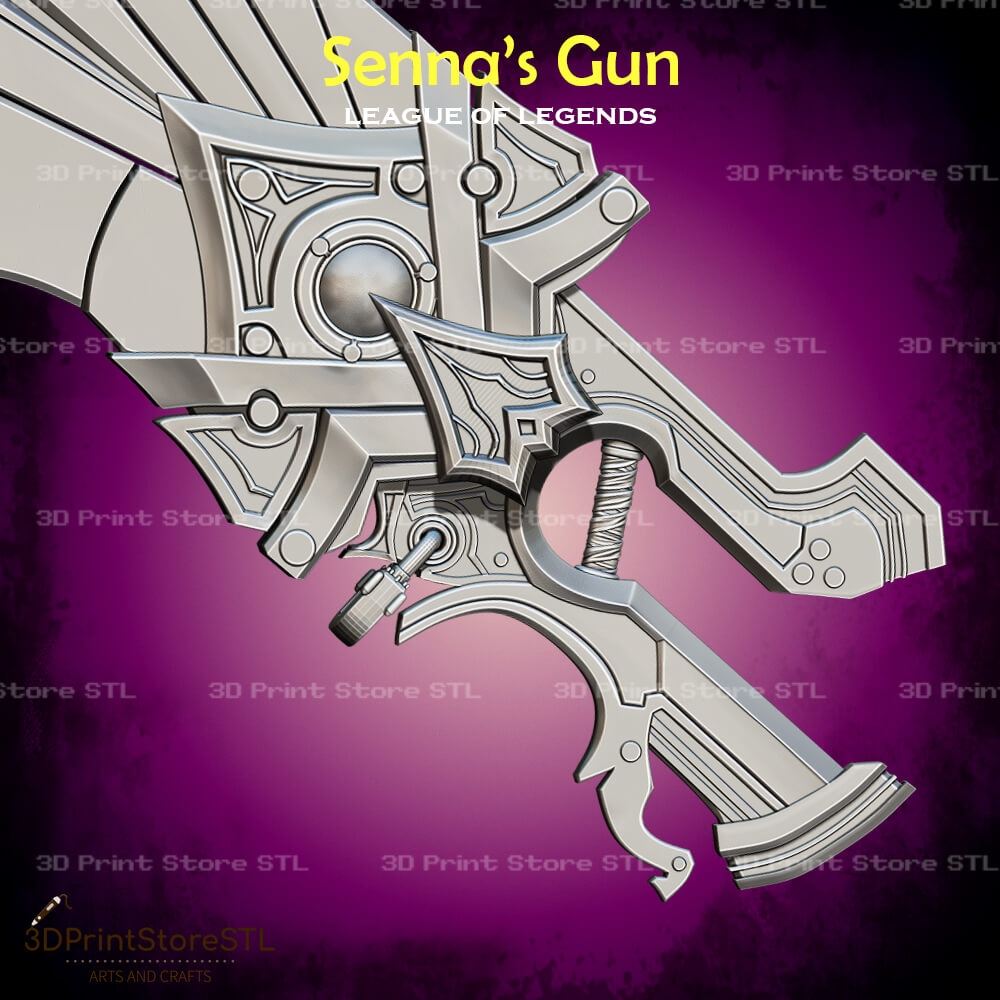 Sennas Gun Cosplay League of Legends 3D Print Model STL File 3DPrintStoreSTL