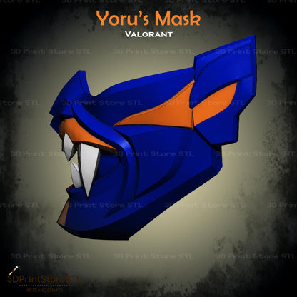 Valorant Yoru Mask Cosplay 3D Print Model STL File 3DPrintStoreSTL