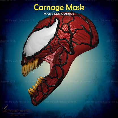 Carnage Mask Cosplay Marvel Comics 3D Print Model STL File 3DPrintStoreSTL