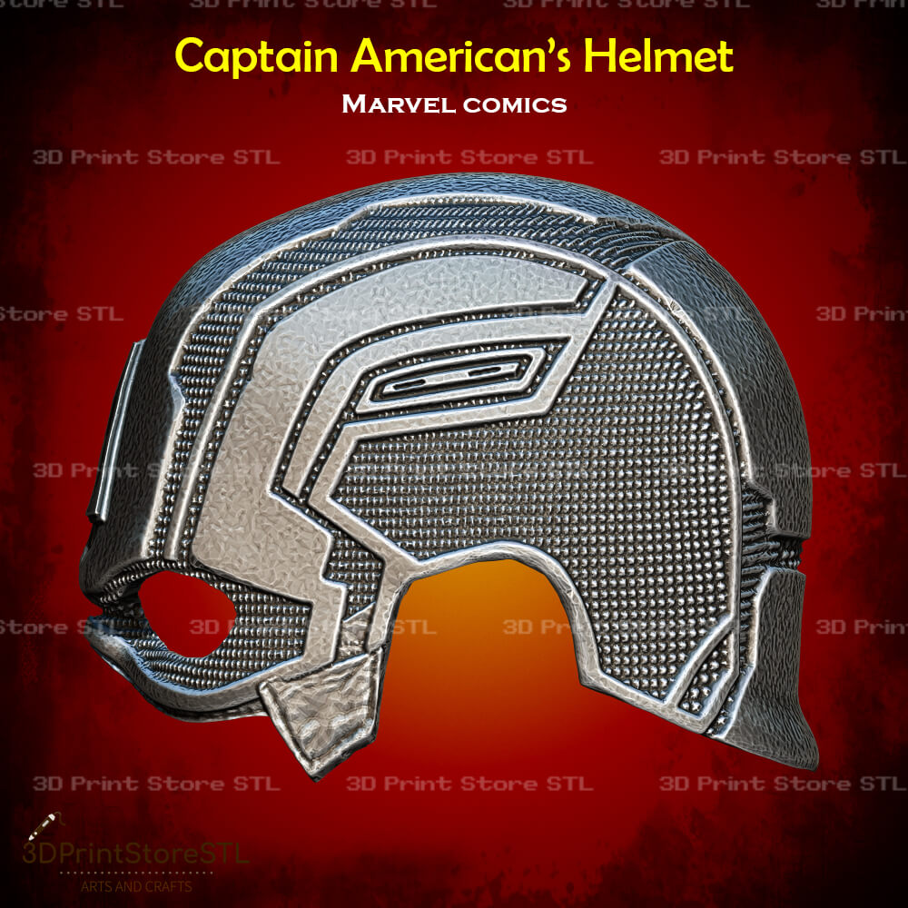 Captain American Helmet Cosplay Marvel Comics 3D Print Model STL File 3DPrintStoreSTL