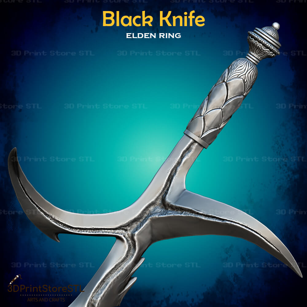 Black Knife Cosplay Elden Ring 3D Print Model STL File 3DPrintStoreSTL