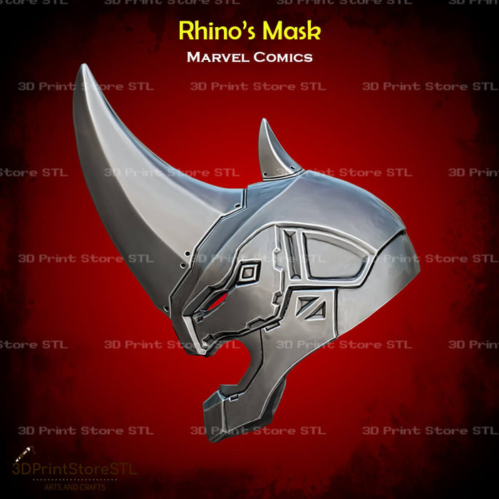 Rhino Mask Cosplay Marvel Comics 3D Print Model STL File 3DPrintStoreSTL