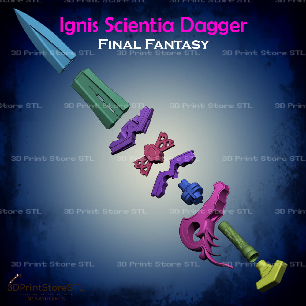 Ignis Scientia Dagger Cosplay Final Fantasy 3D Print Model STL File 3DPrintStoreSTL