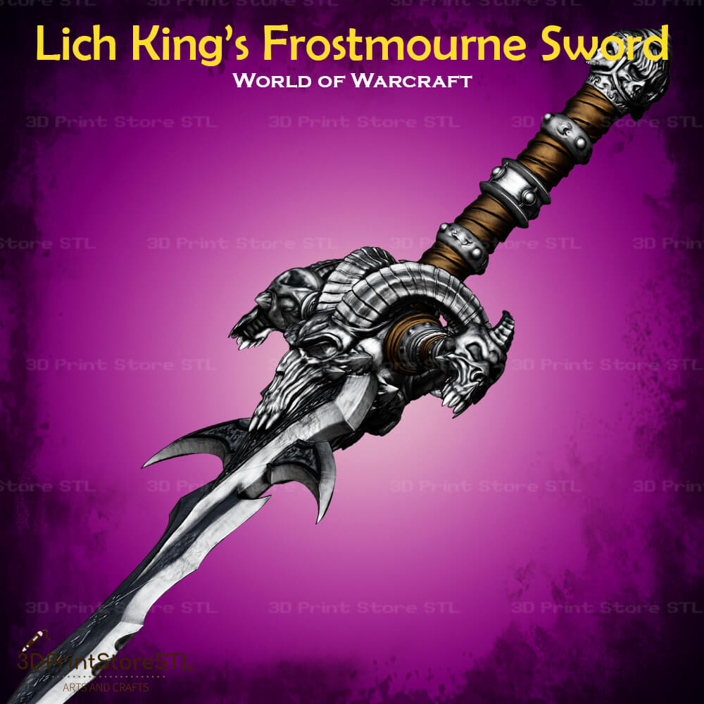 Lich King Frostmourne Cosplay World Of Warcraft 3D Print Model STL File 3DPrintStoreSTL