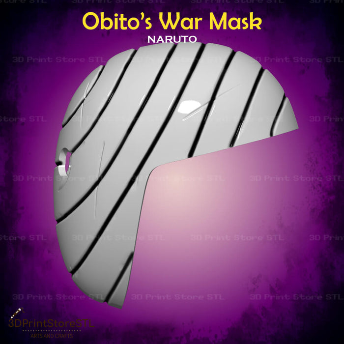 Obito War Mask Cosplay Naruto Shippuden 3D Print Model STL File 3DPrintStoreSTL