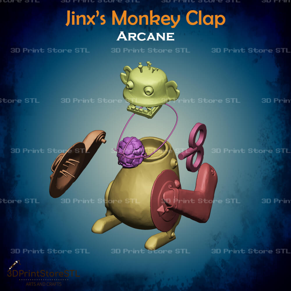 Jinx Monkey Cosplay Arcane 3D Print Model STL File 3DPrintStoreSTL