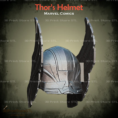 Thor Helmet Cosplay Marvel Comics 3D Print Model STL File 3DPrintStoreSTL