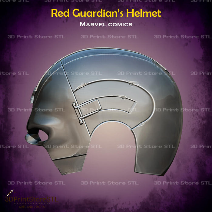 Red Guardian Helmet Cosplay Marvel Comics 3D Print Model STL File 3DPrintStoreSTL