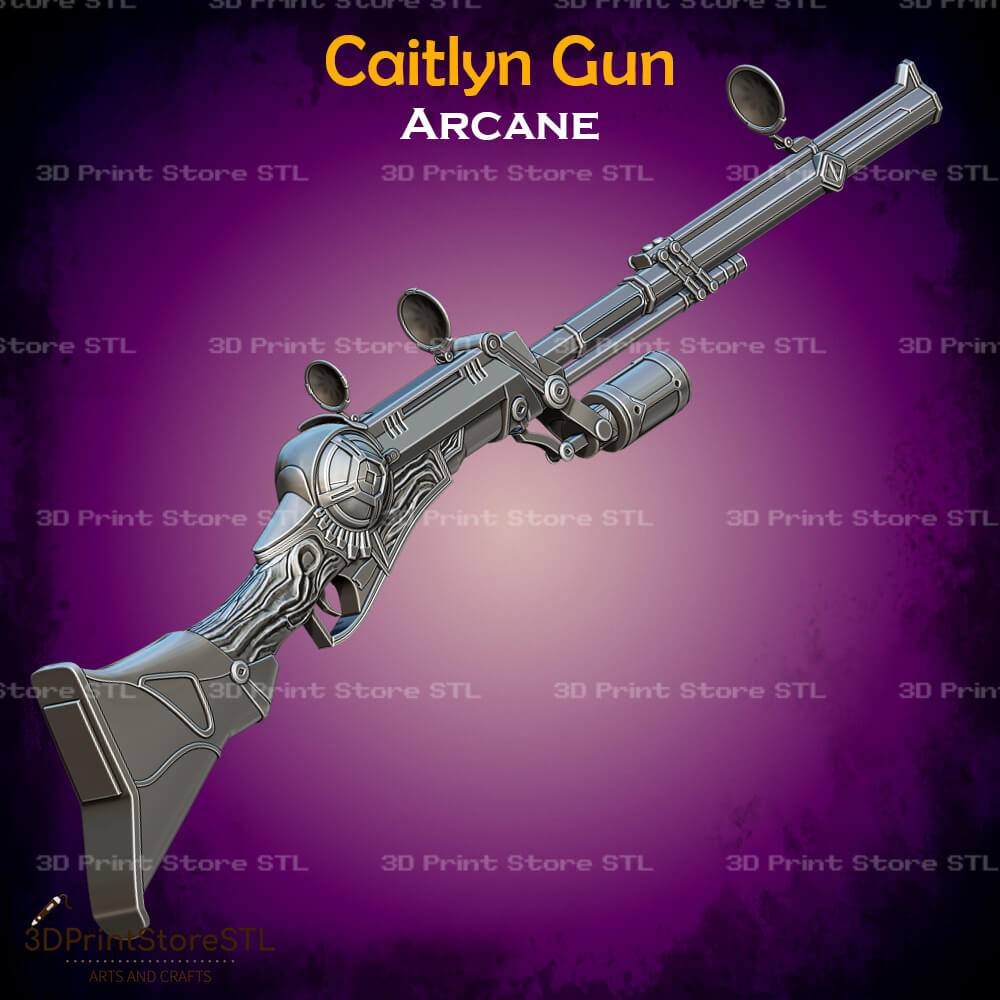 Caitlyn Gun Cosplay Arcane 3D Print Model STL File 3DPrintStoreSTL